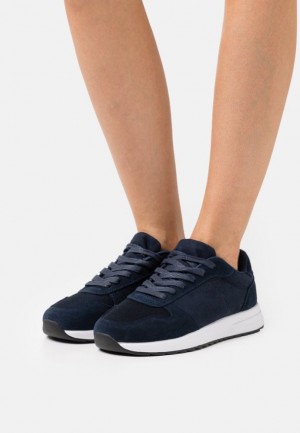 Dámské Tenisky Anna Field Læder Trainers Tmavě Blankyt | TXYB-52439