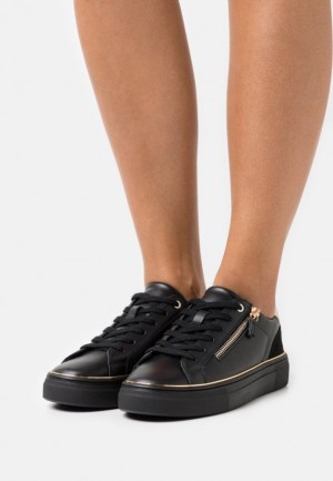 Dámské Tenisky Anna Field Læder Trainers Černé | PECR-34059