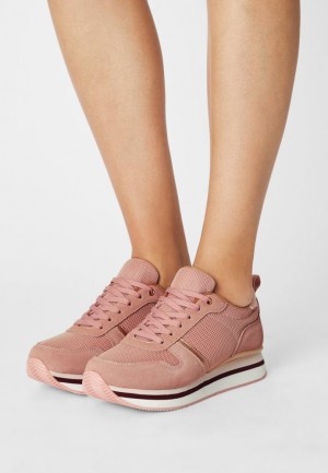 Dámské Tenisky Anna Field Pohodlí Læder Trainers Růžové | IEQR-47215