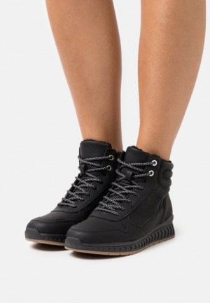 Dámské Tenisky Anna Field Zimní Sneaker High Top Trainers Černé | EIYK-92385