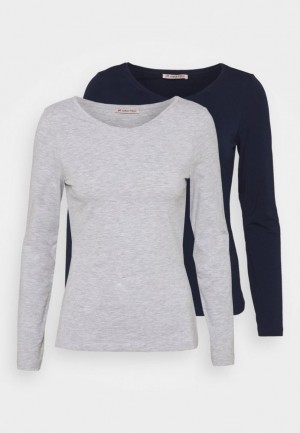 Dámské Tričko Anna Field 2 Pack Long Sleeved Top Tmavě Blankyt | YKOE-85426