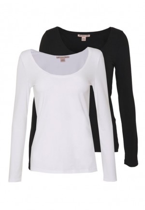 Dámské Tričko Anna Field 2 Pack Long Sleeved Top Černé | XYLF-74365