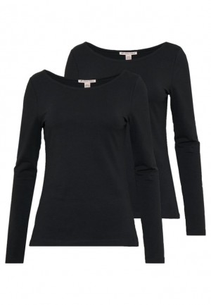 Dámské Tričko Anna Field 2 Pack Long Sleeved Top Černé | ULSR-10854