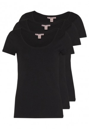 Dámské Tričko Anna Field 3 Pack Basic T Shirt Černé | HIOK-18364