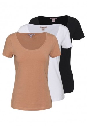 Dámské Tričko Anna Field 3 Pack Basic T Shirt Bílé | RGHD-35028