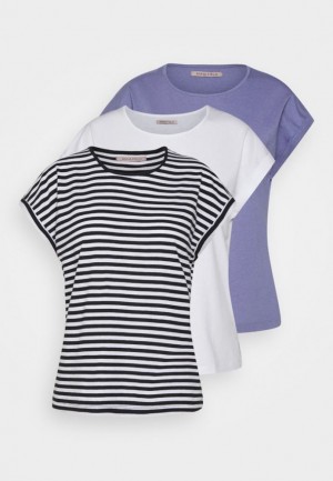 Dámské Tričko Anna Field 3 Pack Print T Shirt Bílé | PNOD-80934