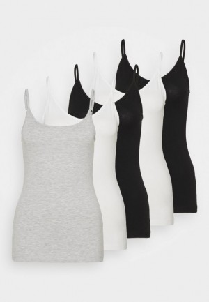 Dámské Tričko Anna Field 5 Pack Top Černé | ZMLU-68125