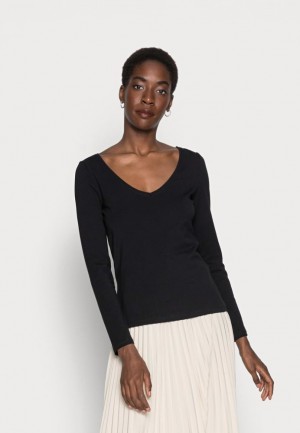 Dámské Tričko Anna Field Basic Long Sleeved Top Černé | SQXA-89570