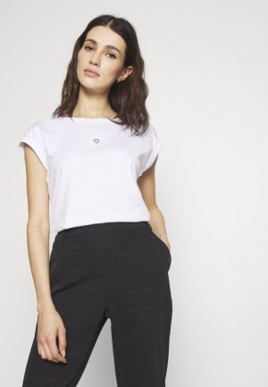 Dámské Tričko Anna Field Basic T Shirt Bílé | EOCH-21035