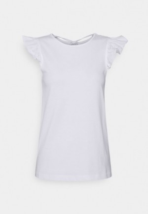 Dámské Tričko Anna Field Basic T Shirt Bílé | AIVN-28073