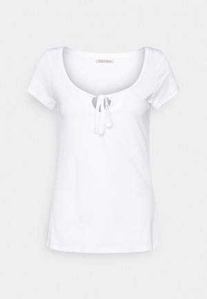 Dámské Tričko Anna Field Basic T Shirt Bílé | ZENL-05268