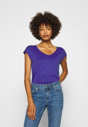 Dámské Tričko Anna Field Basic T Shirt Blankyt | EWTP-72964