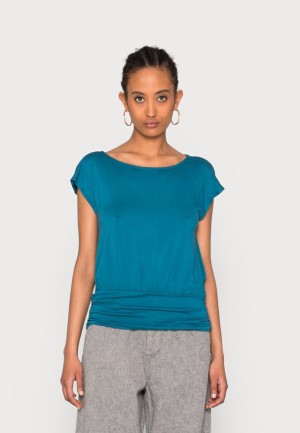 Dámské Tričko Anna Field Basic T Shirt Blankyt | QYGP-10246