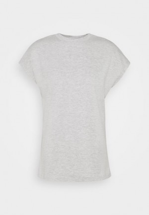 Dámské Tričko Anna Field Basic T Shirt Světle Šedé | YRUP-21453