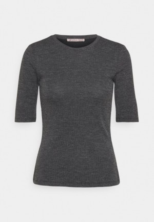 Dámské Tričko Anna Field Basic T Shirt Světle Šedé | CDFJ-90245