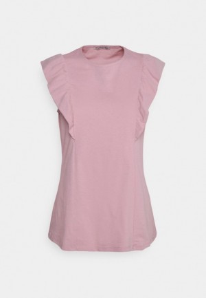 Dámské Tričko Anna Field Basic T Shirt Světle Růžové | WYPF-65192