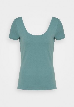 Dámské Tričko Anna Field Basic T Shirt Světle Blankyt | RJKU-69701