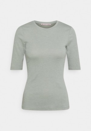 Dámské Tričko Anna Field Basic T Shirt Světle Zelene | QKLM-51278
