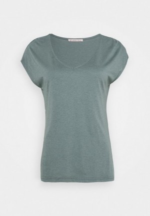 Dámské Tričko Anna Field Basic T Shirt Zelene | EGUK-90485
