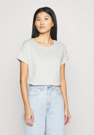 Dámské Tričko Anna Field Basic T Shirt Šedé | HIAR-36075