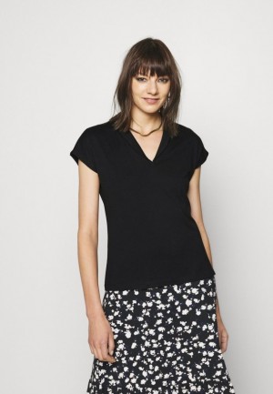 Dámské Tričko Anna Field Basic T Shirt Černé | OEBY-12734