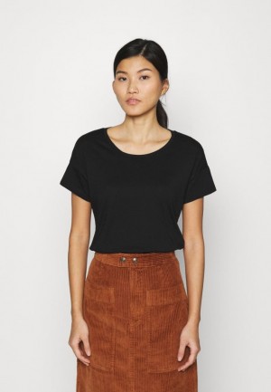 Dámské Tričko Anna Field Basic T Shirt Černé | ZVWI-39016