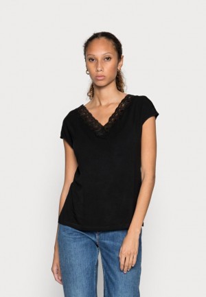 Dámské Tričko Anna Field Basic T Shirt Černé | IAQN-84350