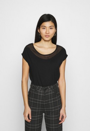 Dámské Tričko Anna Field Basic T Shirt Černé | HFED-08145