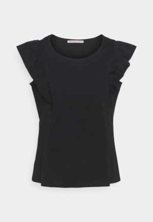 Dámské Tričko Anna Field Basic T Shirt Černé | RLXH-53601