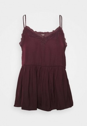 Dámské Tričko Anna Field Cami Top Vínové | ELIQ-72186