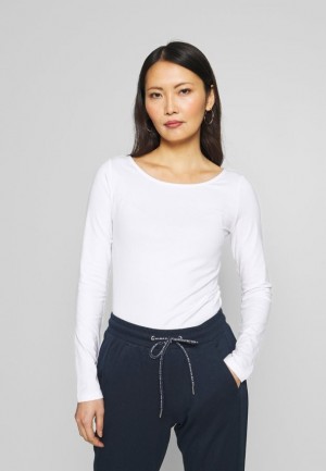 Dámské Tričko Anna Field Long Sleeved Top Bílé | MBIP-94325