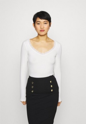 Dámské Tričko Anna Field Long Sleeved Top Bílé | WEYB-74250