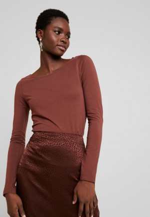 Dámské Tričko Anna Field Long Sleeved Top Hnědé | UOPI-38741