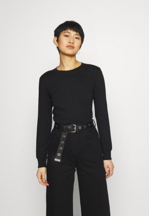 Dámské Tričko Anna Field Long Sleeved Top Černé | LFVE-80615