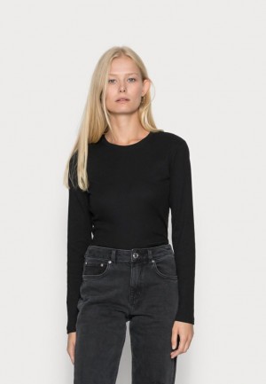 Dámské Tričko Anna Field Long Sleeved Top Černé | XCTK-41897