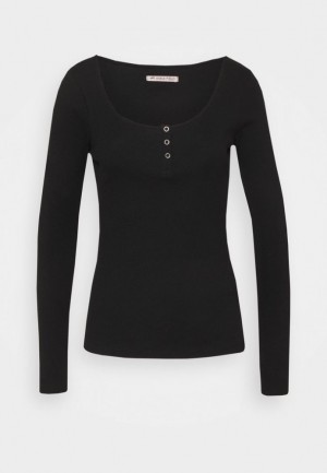 Dámské Tričko Anna Field Long Sleeved Top Černé | VKDT-95874