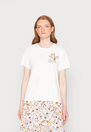 Dámské Tričko Anna Field Print T Shirt Bílé | OMAE-07628
