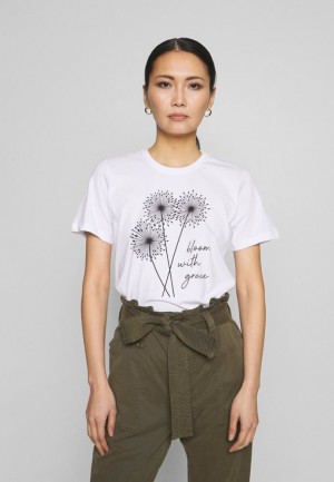 Dámské Tričko Anna Field Print T Shirt Bílé | XEHR-16247