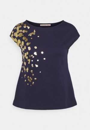 Dámské Tričko Anna Field Print T Shirt Tmavě Blankyt | JYUP-96425
