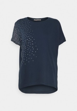Dámské Tričko Anna Field Print T Shirt Tmavě Blankyt | BAXP-56432