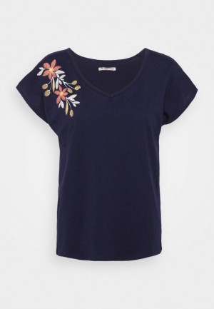Dámské Tričko Anna Field Print T Shirt Tmavě Blankyt | AZBH-87961