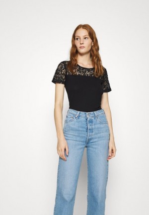 Dámské Tričko Anna Field Print T Shirt Černé | YIMA-58760