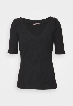 Dámské Tričko Anna Field Print T Shirt Černé | RPAB-39154