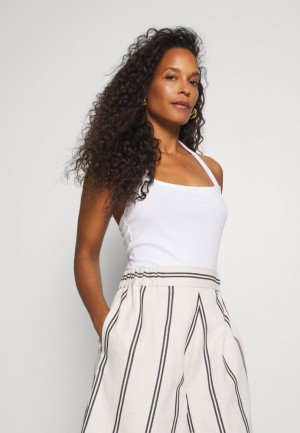 Dámské Tričko Anna Field Top Bílé | WGVS-67425