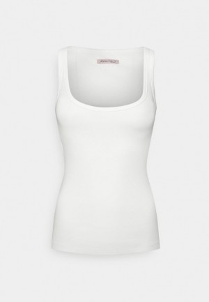 Dámské Tričko Anna Field Top Bílé | WKQL-90735