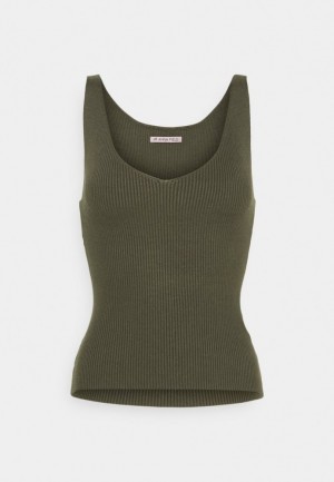 Dámské Tričko Anna Field Top Olivy Zelené | RMSB-30765