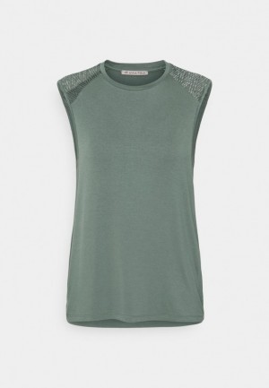 Dámské Tričko Anna Field Top Světle Zelene | PCNM-93415