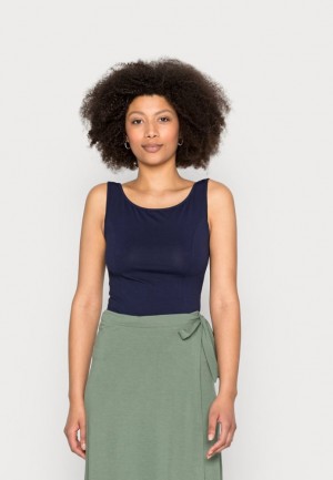 Dámské Tričko Anna Field Top Tmavě Blankyt | JKVW-78014