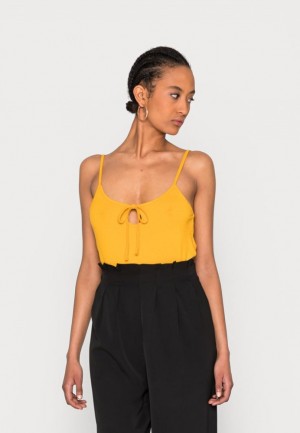 Dámské Tričko Anna Field Top Tmavě Žluté | NVDQ-56387