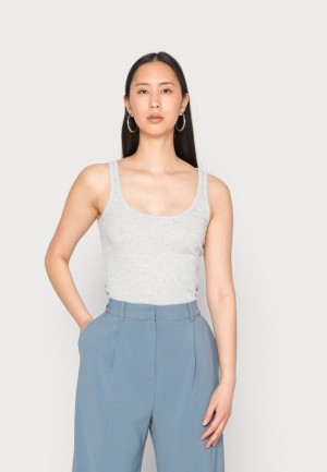 Dámské Tričko Anna Field Top Šedé | DWKP-81679